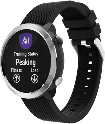 Produktbild von Strap-it Garmin Vivoactive 4 Armband Silikon - 45mm - Schwarz