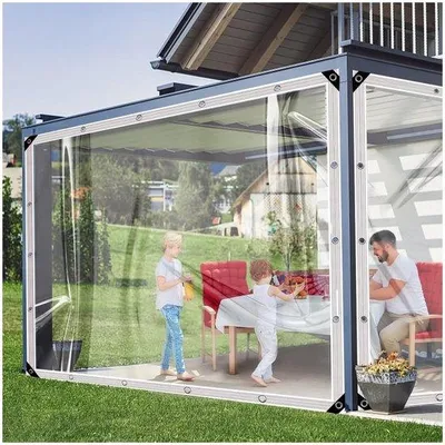 Produktbild von Transparantes PVC-Zeildoek 3x3m, wasserfest, für Pergola, Balkon, Gartenmöbel