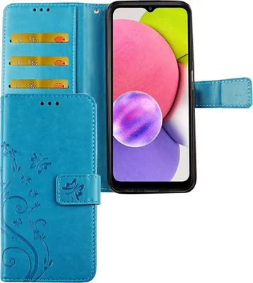 Zdjęcie produktu dla Etui Samsung Galaxy A02s Pokrowiec na telefon komórkowy Pokrowiec ochronny z klapką i miejscem na kartę Niebieski