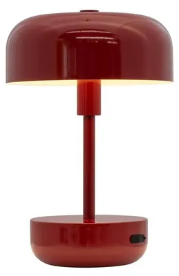 Produktbild von Tischlampe, Kabellos Dimmbar Tischleuchte, Led Tischleuchte Metall, Leselampe, USB Wiederaufladbare, Haipot dunkelrot