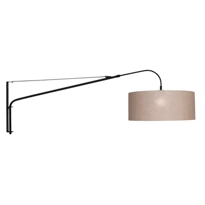 Image de Applique murale - noir - Elegant Classy - métal textile - lampe d'ambiance - E27 - 9324ZW - Steinhauer
