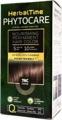 Immagine prodotto di Herbal Time Phytocare colore permanente per capelli naturale Vegan 7NC caramello 130 ml