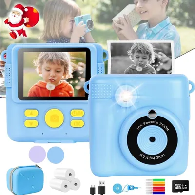 Produktbild von Kinderkamera Sofortbildkamera Kinder 1080P Kamera Kinder Sofortdruck mit 32GB DE