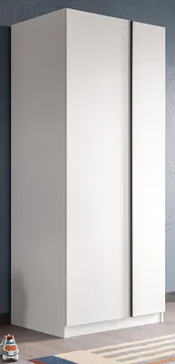 Produktbild von Kleiderschrank "Girona" in weiß Drehtürenschrank 2-türig 80 x 183 cm