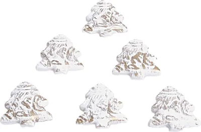 Produktbild von Relieftanne - Streudeko - creme-gold - ca. 3 cm - 1 VE = 4 Beutel à12 Stück - 92032 02