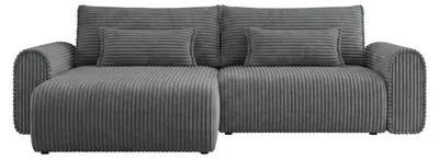 Produktbild von MIRJAN24 Ecksofa Surles L Cord, mit Schlaffunktion und Bettkasten, L-Form Sofa (Farbe: Ambience 19)