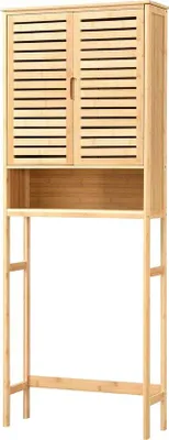 Immagine prodotto di Mobile da bagno in bambù per WC - 170x66x23 cm - Ecologico - Elegante