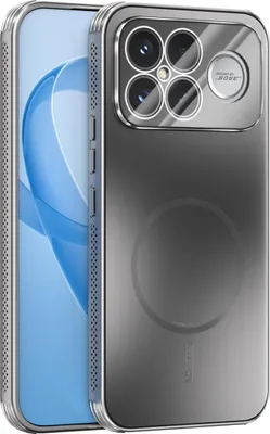 Produktbild von Matte PC TPU Hülle für Xiaomi Poco F8 Ultra/Redmi K90 Pro Max Magnetische Handyhülle mit Linsenabdeckung und Wärmeableitung Stoßstange Grau