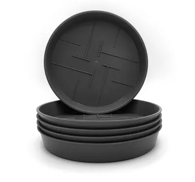 Produktbild von Plastard Untersetzer 5er Set Ø 30 cm Anthrazit - Blumentopf Pflanztopf Kübel