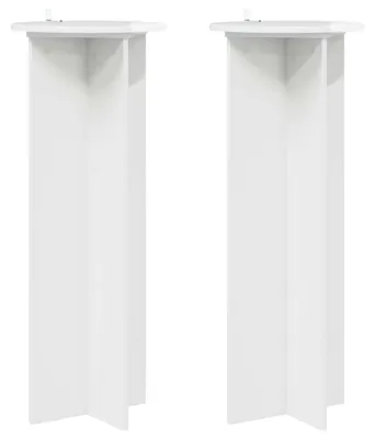 Imagen del producto de vidaXL Estantería para plantas, 2 unidades, blanco brillante, Ø40 x 100 cm