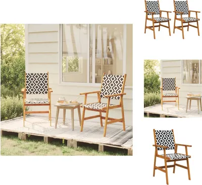 Productafbeelding van vidaXL Tuinstoelen, 2 stuks, massief acaciahout - Tuinstoelen