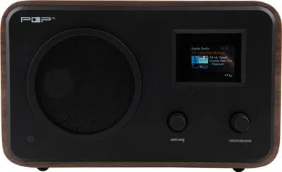 Produktbild von Sahaga POPradio, Tragbar, Analog & Digital, DAB+, FM, 3,5 mm, Schwarz, Braun, AC