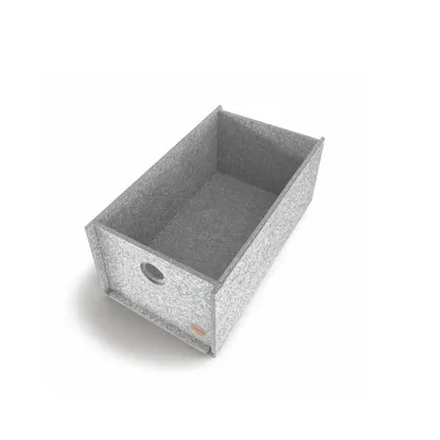 Produktbild von Aufbewahrungsbox CARGA Filz 40 x 29 x 19 cm ohne Deckel in hellgrau meliert