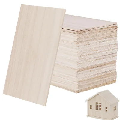 50 Holzplatten 150x100x2 mm, A6, unbehandelt, für DIY & Gravur