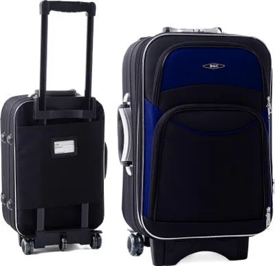 Produktbild von RGL773 L Stoffkoffer 5-Rad erweiterbarer Koffer Größe: L Farbe: Schwarz -Marineblau