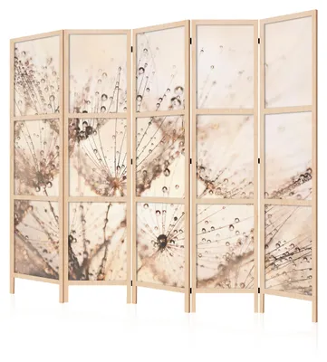 Image de LUMASOUL – Paravent japonais, séparateur de pièce, 225 x 172 cm, finition naturelle, 5 panneaux. Décoratif, style shoji, pliable, autoportant, idéal comme écran de séparation pour les pièces à vivre