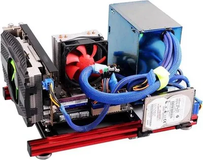 Image de Boîtier d'ordinateur compact en aluminium avec carte mère M-ATX - Kit à monter soi-même