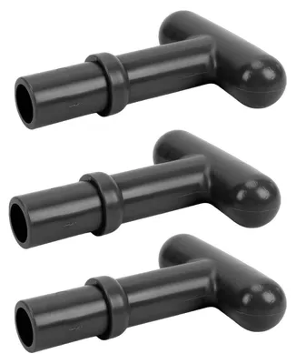 Produktbild von 3 Stück T-förmige Paddelgriffe aus PP für Kajaks, mit einfachem Griff und verbesserter Lenkfähigkeit, passend für Rohre mit einem Innendurchmesser von 23 mm, Farbe: Schwarz