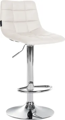 Produktbild von Barhocker HLO-CP264 Kunstleder chrom weiß
