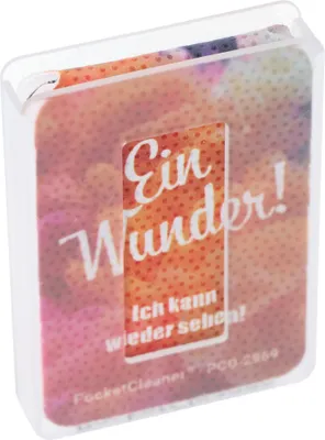 Produktbild von PocketCleaner Brillen-Putztuch, Smartphone- oder Tabletputztuch im Kunststoff-Etui, Design sortiert