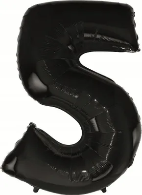 Zdjęcie produktu dla Balon foliowy XL numer 5 czarny