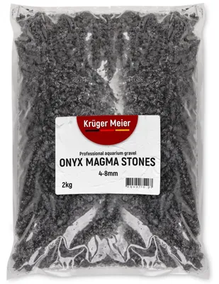Immagine prodotto di Kruger Meier Onyx Magma Stones 4-8 mm - Ghiaia per acquari 2 kg