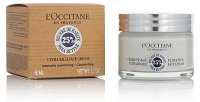Zdjęcie produktu dla L'Occitane Shea Butter Ultra Rich, Unisex, 50 ml, Krem, Bardzo sucha skóra, 72 h, Słoiczek