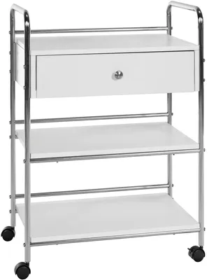 Produktbild von CLP Gerätewagen PL912 mit Rollen und Schublade weiß