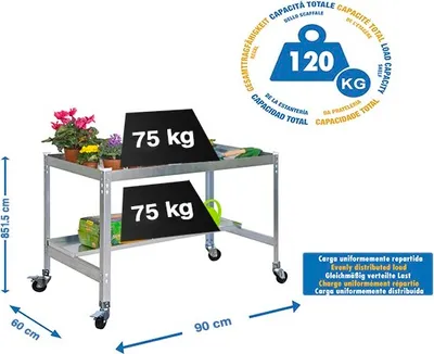 Produktbild von SIMONGARDEN DESK MOB Anzuchttisch. 900x600 GALVA/GALVA
