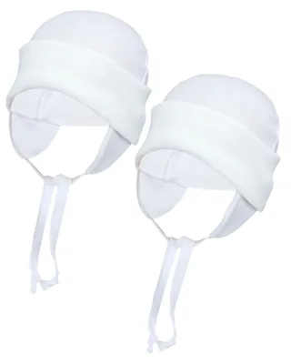 Produktbild von TupTam Baby Erstlingsmütze mit Ohrenklappen 2er Pack, Farbe: Weiß, Größe: 50-56