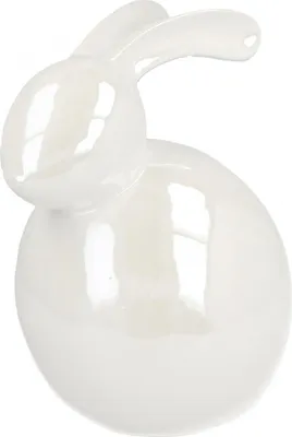 Produktbild von Keramikhase Dekofigur Osterhase Weiß Perlmutt Frühling Ostern 17cm