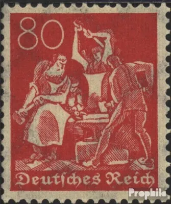 Produktbild von Briefmarken Deutsches Reich 1921 Mi 186  gestempelt Verschiedene Zeichnungen