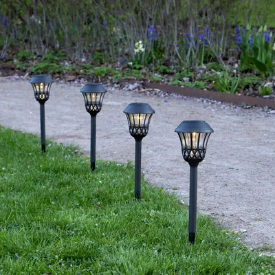 Zdjęcie produktu dla Zestaw 4 lamp ogrodowych Led solarnych LACE