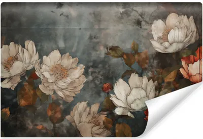 Zdjęcie produktu dla Fototapeta Abstrakcja 3D do Salonu Kwiaty Malowane akwarelą Tapeta ścienna Trójwymiarowa 300x210cm