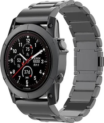 Produktbild von Strap-it Titanarmband passend für Garmin Fenix 8 (Pro-E-47mm) - Fenix 7 (Solar-Pro) - 6 (Solar-Pro) - Fenix 5 / Forerunner 970-965-955 -schwarz