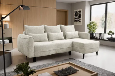 Produktbild von Kaiser Möbel Ecksofa Selio mit Schlaffunktion und Bettzeugcontainer Ecru Rechts
