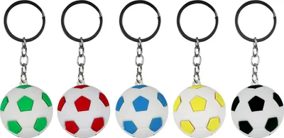 Obrázok produktu pre Kľúčenka s motívom futbalu, rôzne farby, 35 mm