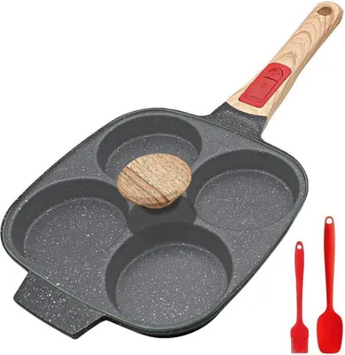 Productafbeelding van Koekenpan met anti-aanbaklaag, 21 cm, aluminium, geschikt voor inductie, afneembaar handvat, zwart