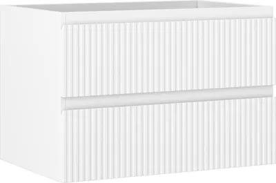 Zdjęcie produktu dla Mexen Rivel szafka łazienkowa podumywalkowa 70 cm, 2 szuflady, ryflowana , biała mat - 91A20-07047-2-BFF01