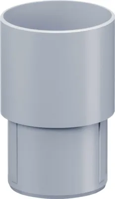 Produktbild von INEFA Fallrohr Verbinder, PVC DN125 / 125mm Grau Ablaufrohrverbinder Dachrinnenzubehör, einfache Steckmontage,  Germany