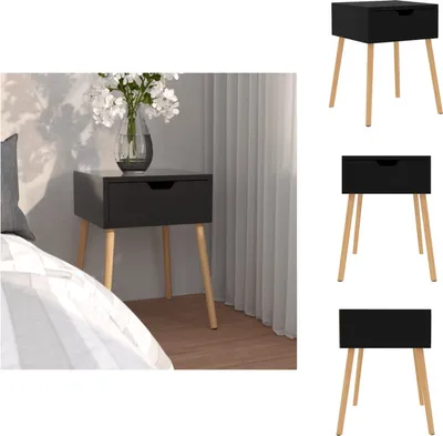 Obrázok produktu pre vidaXL Nočný stolík čierny vysoký lesk 40x40x56 cm materiál na báze dreva - Nočné stolíky