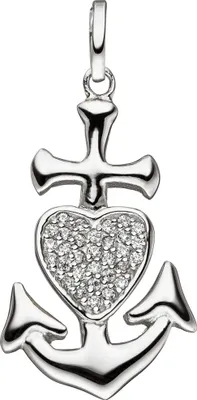 Produktbild von Anhänger Glaube Liebe Hoffnung mit weißen Zirkonia 925 Silber Silberanhänger