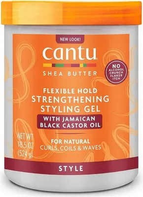 Immagine prodotto di Gel per capelli, Cantu, Olio di ricino nero giamaicano, Halt, Fortificante, Controllo, 524 g