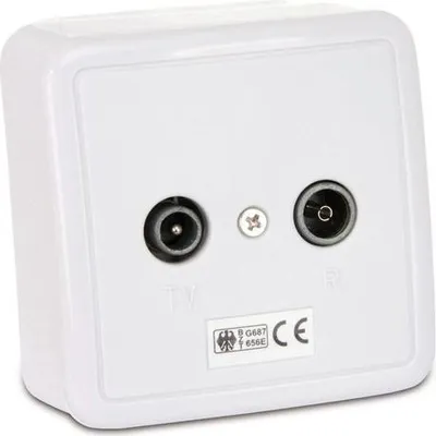 Produktbild von Durchgangsdose TV-Radio BK, GA Auf und Unterputz HD Receiver PVR Ready