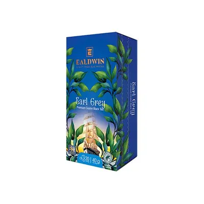 Image de EALDWIN Earl Grey 40g (20 sachets, thé noir)