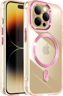 Image de Avizar, coque MagSafe pour Apple iPhone 14 Pro, couleur Cristal, rose champagne