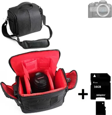 Produktbild von Kompatibel mit Canon EOS R10 Kameratasche Fototasche Umhängetasche Schultertasche Zubehör Tasche mit Zusatzfächern, Regenschutz Trennwänden + 16GB