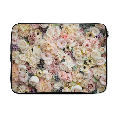 Produktbild von MuchoWow® Laptop Hülle 14 ZollRosen - Blumen - Pastell Laptoptasche - Laptoptasche - Stoßsicher - Schutzhaube