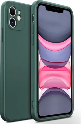 Produktbild von iPhone 11 Hülle, LaimTop Slim Liquid Silikon Gel Gummi Stoßfest Anti-Scratch Schutzhülle für iPhone 11 Nachtgrün
