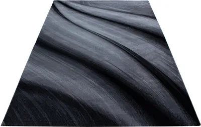 Produktbild von Ayyildiz | Moderner Teppich - Wellen Muster 3D Optik - Kurzflor Wohnzimmer - grau - 200 x 290 cm
